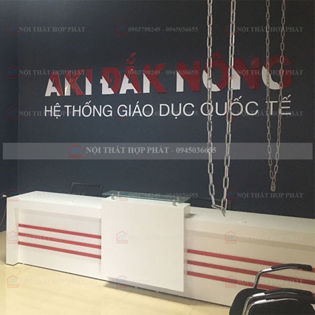 Quầy Lễ Tân Thấp QLTTG624 - Quầy Thu Ngân, Quầy Trung Tâm, Quầy Gỗ Công Nghiệp Hiện Đại
